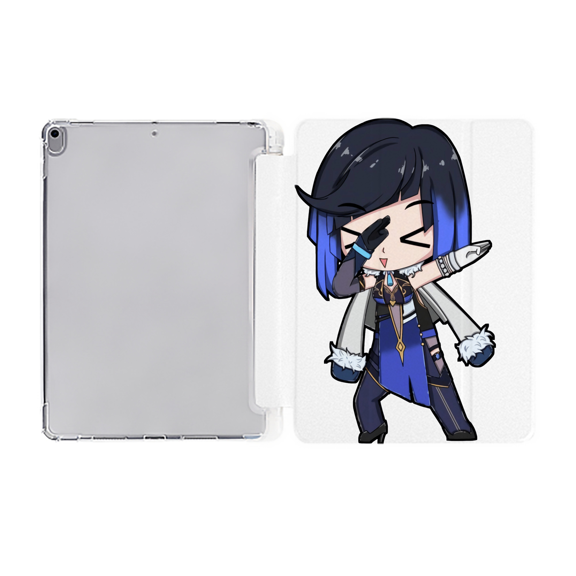 げんし神 夜兰 やらん genshin Yaran IPad ケース ペン収納付き 三つ折りスタンド PUレザー×シリコン 対応機種9.5/10.5/10.9インチ